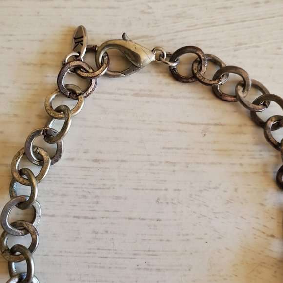 Jewel Kade Vintage Pearl/Swarovski Crystal Necklace & Glitter Heart Charm - Picture 7 of 9